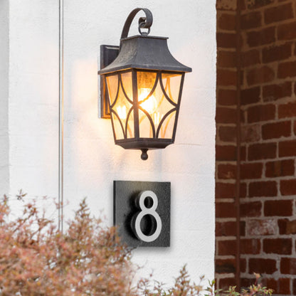 Whitehall Stand-Off Address Sign, Black/Silver, 1 Digit