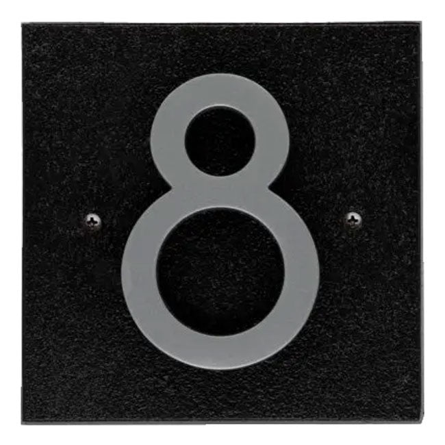 Whitehall Stand-Off Address Sign, Black/Silver, 1 Digit