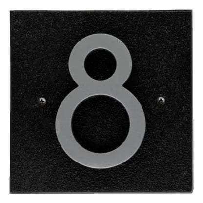 Whitehall Stand-Off Address Sign, Black/Silver, 1 Digit