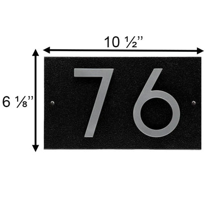 Whitehall Stand-Off Horizontal Sign, Black/Silver, 2 Digits