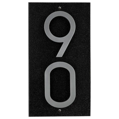 Whitehall Stand-Off Vertical Sign, Black/Silver, 2 Digits