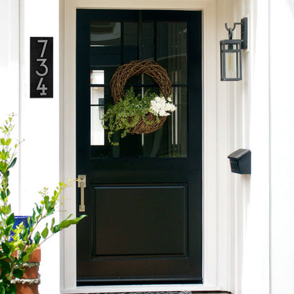 Whitehall Stand-Off Vertical Sign, Black/Silver, 3 Digits