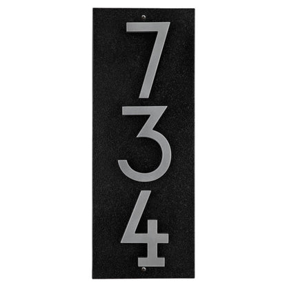 Whitehall Stand-Off Vertical Sign, Black/Silver, 3 Digits