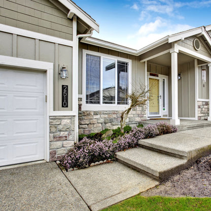 Whitehall Stand-Off Vertical Sign, Black/Silver, 4 Digits