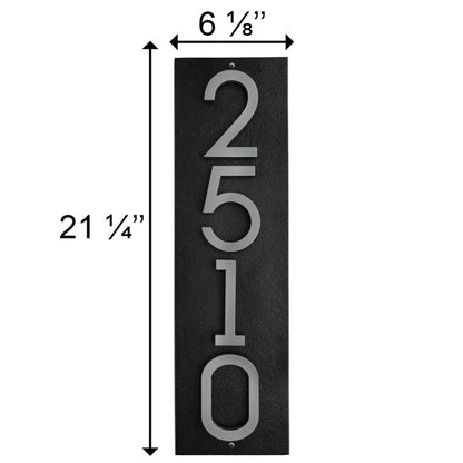 Whitehall Stand-Off Vertical Sign, Black/Silver, 4 Digits