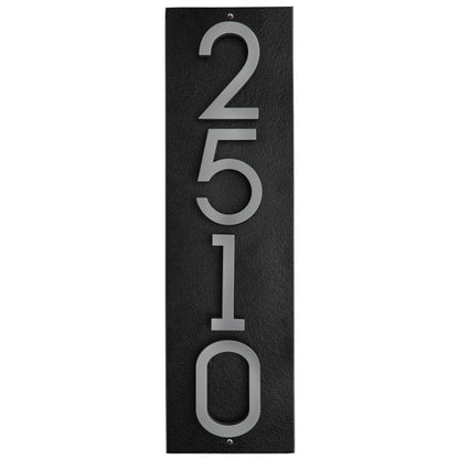 Whitehall Stand-Off Vertical Sign, Black/Silver, 4 Digits
