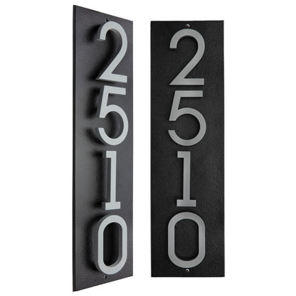 Whitehall Stand-Off Vertical Sign, Black/Silver, 4 Digits