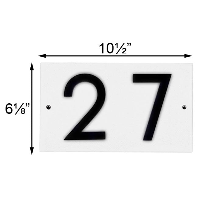 Whitehall Stand-Off Horizontal Sign, White/Black, 2 Digits