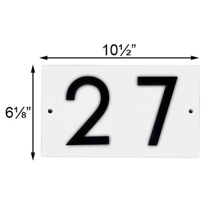 Whitehall Stand-Off Horizontal Sign, White/Black, 2 Digits