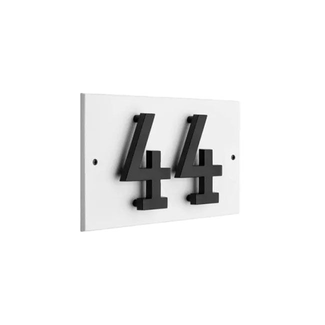 Whitehall Stand-Off Horizontal Sign, White/Black, 2 Digits