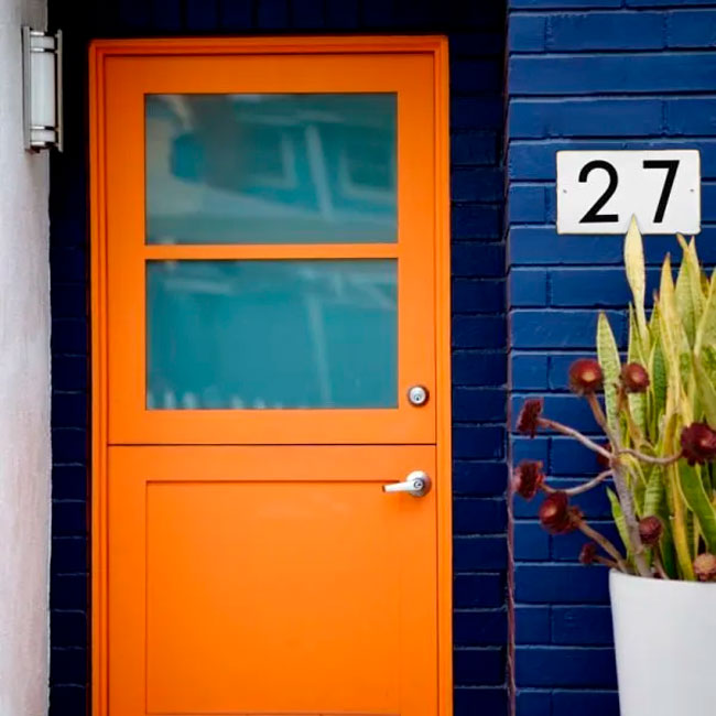 Whitehall Stand-Off Horizontal Sign, White/Black, 2 Digits