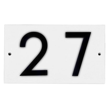 Whitehall Stand-Off Horizontal Sign, White/Black, 2 Digits
