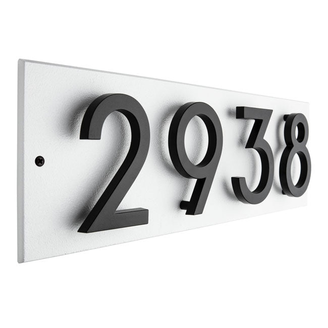 Whitehall Stand-Off Horizontal Sign, White/Black, 4 Digits