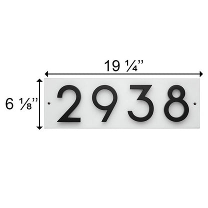 Whitehall Stand-Off Horizontal Sign, White/Black, 4 Digits