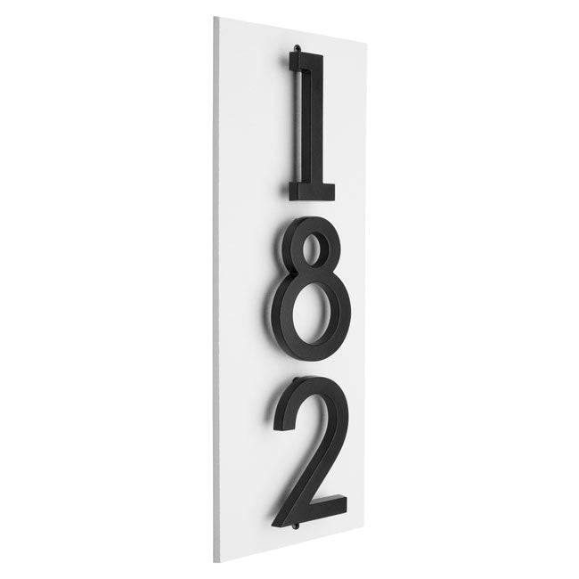 Whitehall Stand-Off Vertical Sign, White/Black, 3 Digits