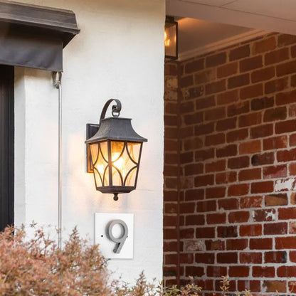 Whitehall Stand-Off Address Sign, White/Silver, 1 Digit