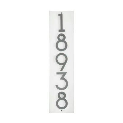 Whitehall Stand-Off Vertical Sign, White/Silver, 5 Digits