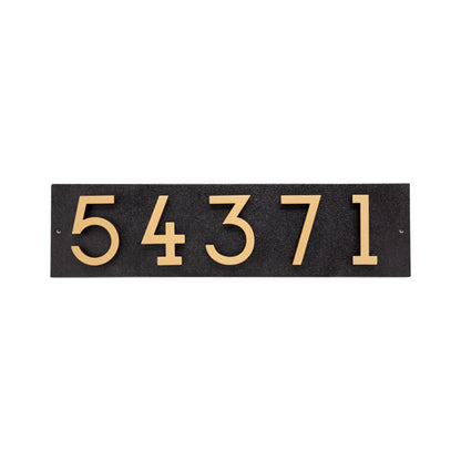 Whitehall Floating Horizontal Sign, Blk/Blk/Gold, 5 Digits