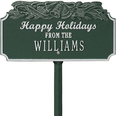 Whitehall Happy Holidays Bells Lawn Marker, Standard, 1 Line