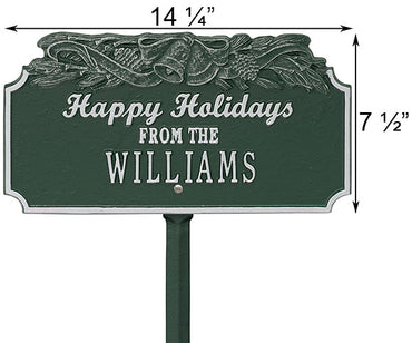 Whitehall Happy Holidays Bells Lawn Marker, Standard, 1 Line