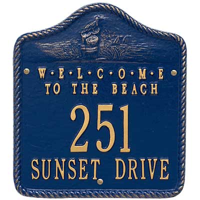 Whitehall Welcome to the Beach Wall Plaque, Standard, 2 Line