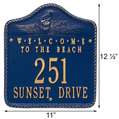 Whitehall Welcome to the Beach Wall Plaque, Standard, 2 Line