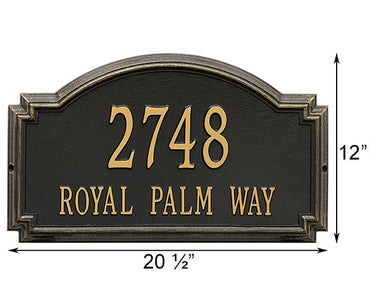 Whitehall Williamsburg Wall Plaque, Estate, 2 Line