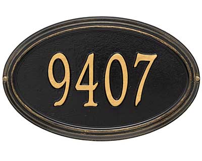 Whitehall Concord Oval Wall Plaque, Standard, 1 Line