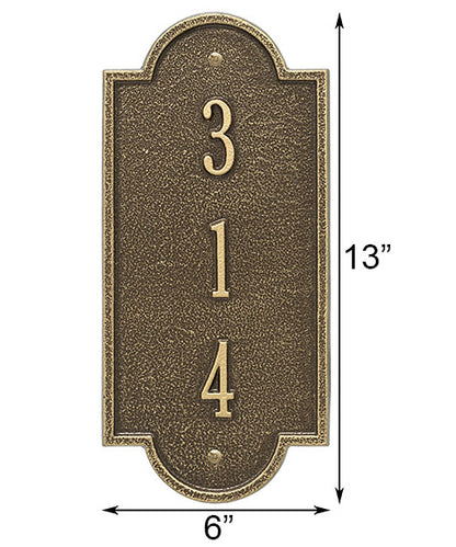 Whitehall Richmond Vertical Wall Plaque, Petite, 1 Line