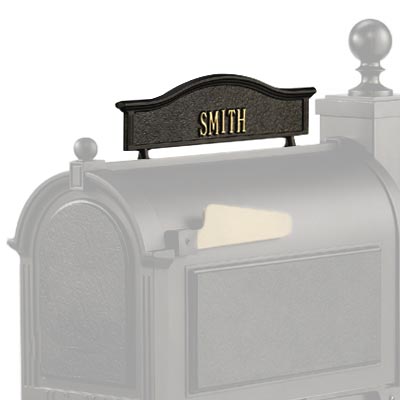 Whitehall Personalized Mailbox Topper, French Bronze