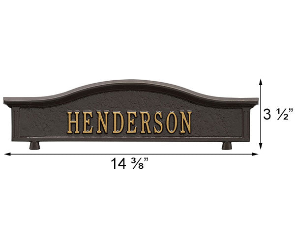 Whitehall Personalized Mailbox Topper, French Bronze