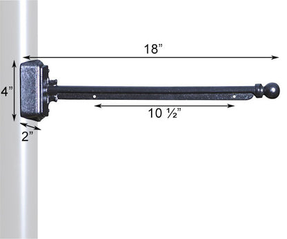 Whitehall Hanging Sign Mounting Arm, Round Mount