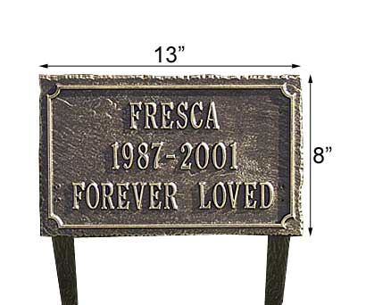 Whitehall Classic Pet Memorial Marker, 3 Line