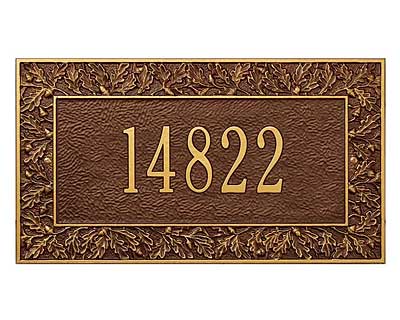 Whitehall Oak Leaf Wall Plaque, Standard, 1 Line