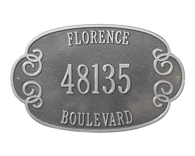 Whitehall Florence Wall Plaque, Estate, 3 Line