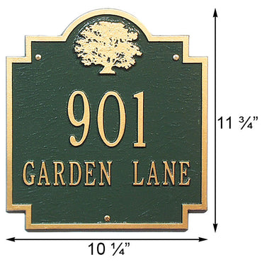 Whitehall Pensacola Oak Monogram Wall Plaque, 2 Line