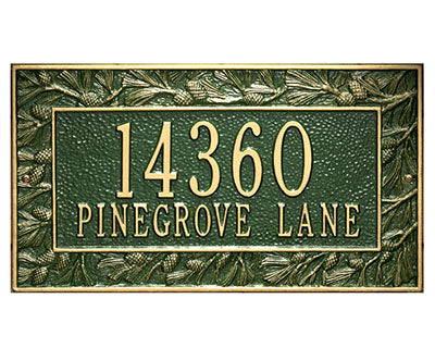 Whitehall Pinecone Wall Plaque, Standard, 2 Line