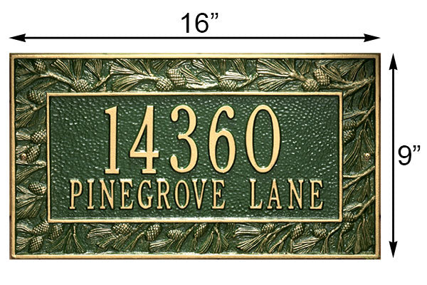 Whitehall Pinecone Wall Plaque, Standard, 2 Line