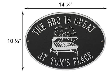 Whitehall Grill Hawthorne Deck Plaque, Standard, 2 Line