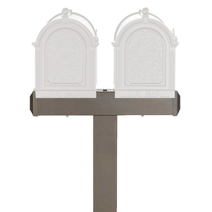 Whitehall Dual Mailboxes Post, French Bronze