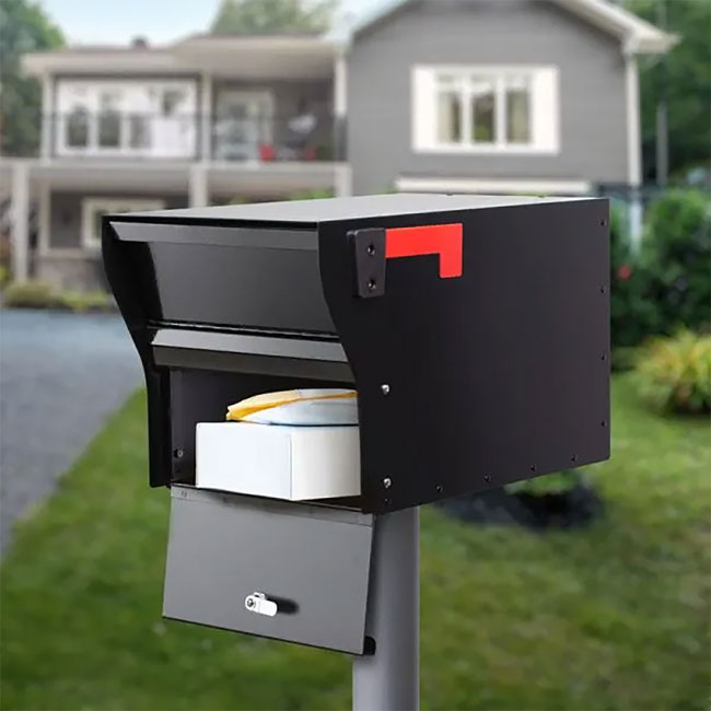 Whitehall MailVault Modern Square Locking Mailbox