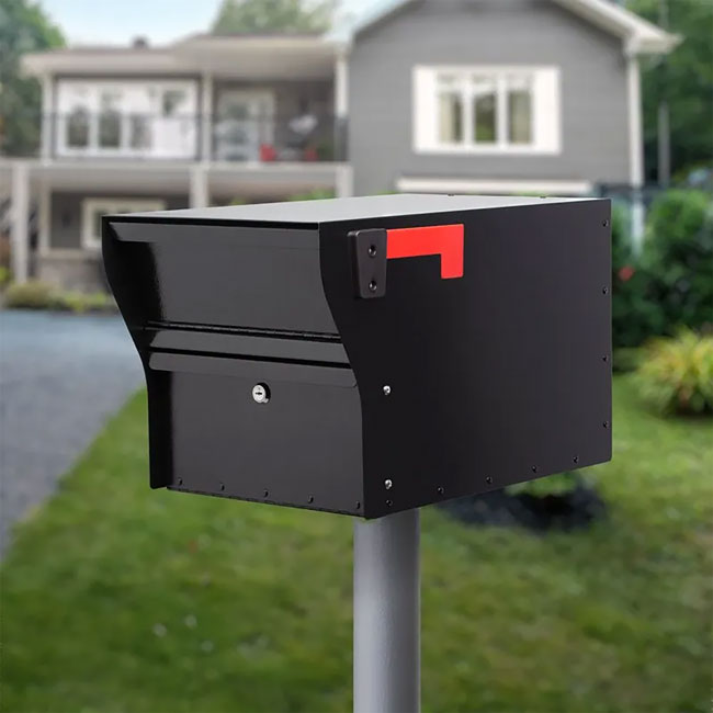 Whitehall MailVault Modern Square Locking Mailbox
