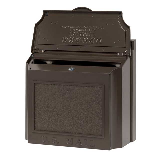 Whitehall Personalized Wall Mounted Mailbox Package, Bronze