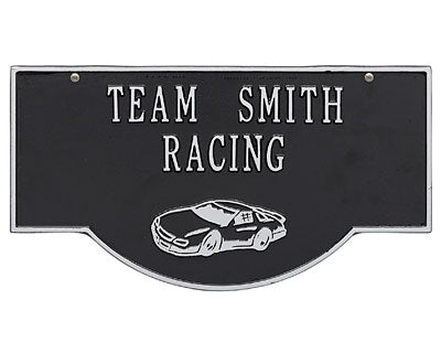 Whitehall Two-Sided Hanging Racecar Sign, 2 Line