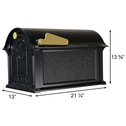 Whitehall Balmoral Personalized Mailbox Package, Black