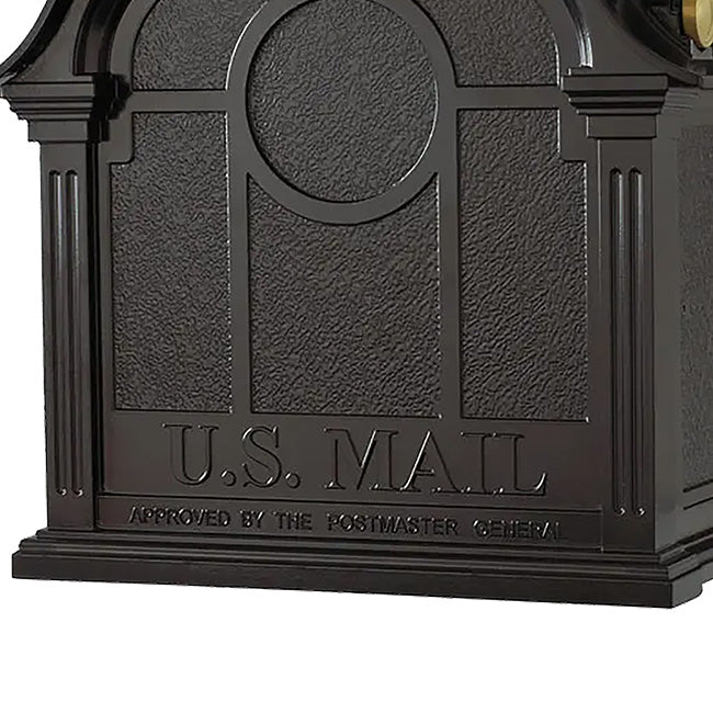 Whitehall Balmoral Personalized Mailbox Package, Black