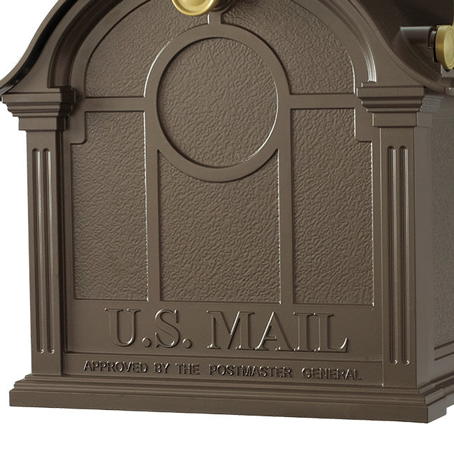 Whitehall Extra Large Wall Mount Mailbox With Lock - French Bronze Finish