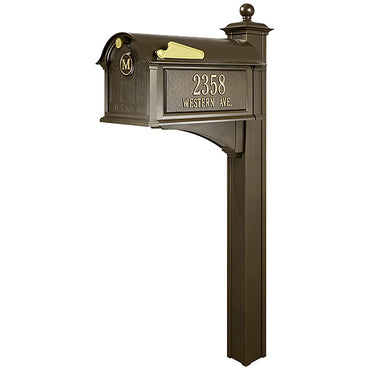 Whitehall Balmoral Personalized Mailbox Package, Bronze