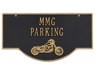 Whitehall Two-Sided Hanging Motorcycle Sign, 2 Line