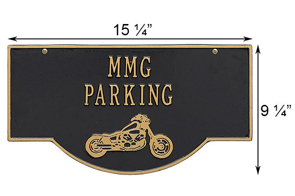 Whitehall Two-Sided Hanging Motorcycle Sign, 2 Line